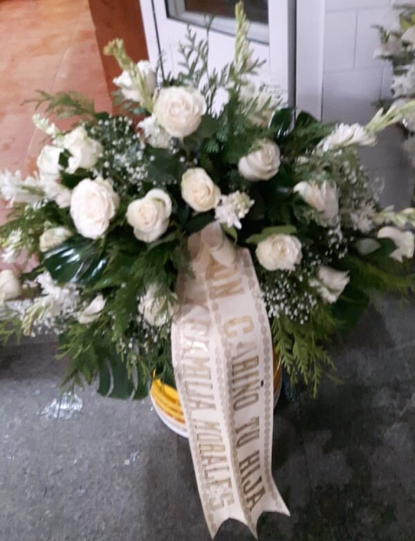 Centro floral rosa